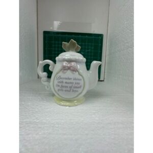 Precious Moments‎ December Teapot Figurine Enesco Home Decor